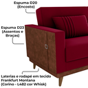 Ver imagem 6 de Sofa Cama 2 Lugares 203 Cm Veludo Maserati Vermelho Corino Whisk Milani Store