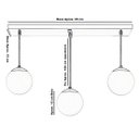Ver imagem 4 de Pendente Retangular Triplo New Cobre Orby Bolinha Vidro