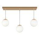 Ver imagem 2 de Pendente Retangular Triplo New Cobre Orby Bolinha Vidro