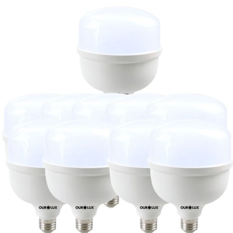 Kit 10 Lampada Superled 30w 2400 Lm E27 6500k Ourolux