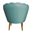 Ver imagem 4 de Kit 2 Poltronas Decorativa Sala de Estar Pétala Veludo Azul Turquesa - Montanaris Decor MD MONTANARI
