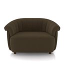 Ver imagem 2 de Sofá Namoradeira Decorativa Latvia 150cm Pés de Madeira Veludo Marrom G45 - Gran Belo