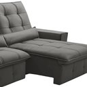 Ver imagem 6 de Sofá Retrátil Reclinável para Sala 3 Lugares 250cm Curie F04 Veludo Cinza Escuro - Lyam Decor