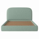 Ver imagem 7 de Cama Casal Flutuante com Cabeceira 140cm Aura W01 Linho Verde Menta - Lyam Decor