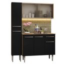 Ver imagem 3 de Armário de Cozinha Compacta 137cm Rustic/Preto Emilly Madesa 05