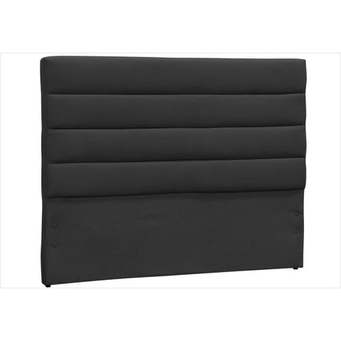 Cabeceira Casal King 195 Cm Greta - D'monegatto Dmonegatto Suede Liso Preto