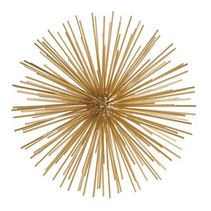 Ouriço Contemporâneo Decorativo em Metal Dourado Mart G:dourado