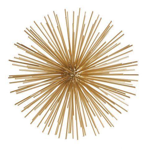Ouriço Contemporâneo Decorativo em Metal Dourado Mart G:dourado