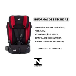 Cadeirinha de Carro Elevate 9 até 36 Kg Vermelho Cherry - Joie - 6