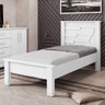 Cama Solteiro 100% MDF Barcelona Branco - Geval Móveis - 1