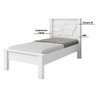 Cama Solteiro 100% MDF Barcelona Branco - Geval Móveis - 3