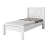 Cama Solteiro 100% MDF Barcelona Branco - Geval Móveis - 2