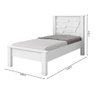 Cama Solteiro 100% MDF Barcelona Branco - Geval Móveis - 5