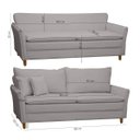 Ver imagem 4 de Sofá Living 3 Lugares Berlim 185cm Bouclê Confortável Moderno Braço Fino Sala Apartamento Recepção:C