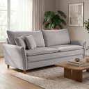Ver imagem 1 de Sofá Living 3 Lugares Berlim 185cm Bouclê Confortável Moderno Braço Fino Sala Apartamento Recepção:C
