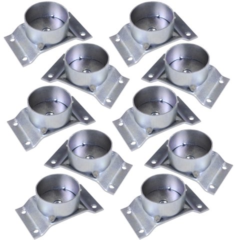 Kit 10 Chapinhas Chapa Elevada com Tubo Fixação Pés Palito Rosca 5/16 Zincada