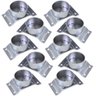 Kit 10 Chapinhas Chapa Elevada com Tubo Fixação Pés Palito Rosca 5/16 Zincada - 1