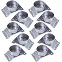 Ver imagem 1 de Kit 10 Chapinhas Chapa Elevada com Tubo Fixação Pés Palito Rosca 5/16 Zincada