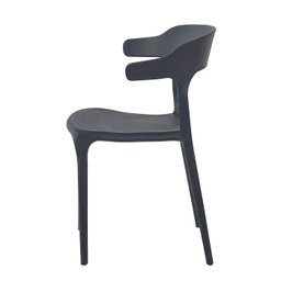 4x Cadeira de Jantar Garden Luxo Preta - Kit - 4