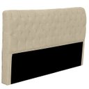 Ver imagem 1 de Cabeceira Casal Queen Estofada para Cama Box Glass Veludo Bege