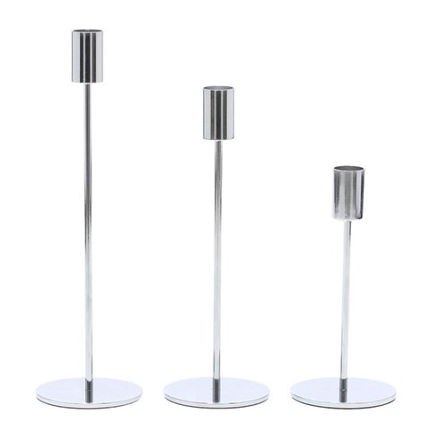 Kit Castiçal em Metal Prata - 3pçs