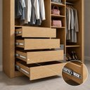 Ver mais imagens de Guarda Roupa Casal 100% MDF 2 Portas Correr 4 Gavetas com LED Boston Yescasa Branco Cinamomo