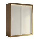Ver imagem 3 de Guarda Roupa Casal 100% MDF 2 Portas Correr 4 Gavetas com LED Boston Yescasa Branco Cinamomo