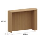 Ver imagem 2 de Bancada Ilha Gourmet para Cozinha 100% MDF 144 cm Lumen Freijó