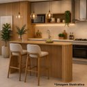 Ver imagem 5 de Bancada Ilha Gourmet para Cozinha 100% MDF 144 cm Lumen Freijó