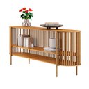 Ver imagem 2 de Aparador Vazado Arcus Base em Madeira Maciça Mel