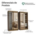 Ver imagem 4 de Conjunto 2 Guarda-Roupas 4 Portas de Correr com 4 Espelhos Rustic Tokio Madesa