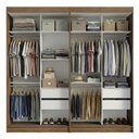 Ver imagem 5 de Conjunto 2 Guarda-Roupas 4 Portas de Correr com 4 Espelhos Rustic Tokio Madesa