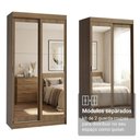 Ver imagem 6 de Conjunto 2 Guarda-Roupas 4 Portas de Correr com 4 Espelhos Rustic Tokio Madesa