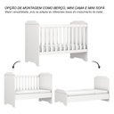 Ver imagem 7 de Berço Americano Mini Cama Mel com Guarda Roupa Duda 3 Portas Branco Brilho – Phoenix Baby