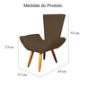 Poltrona Cadeira Sofá Maisa Decorativa Consultório Quarto Sala Suede Marrom - DL Decor - 6