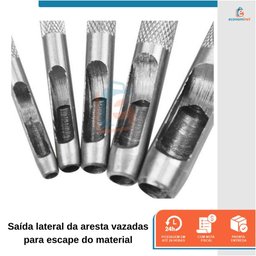 Vazador Furador para Couro Borracha Papel Eva Lonas Cinto 7mm - Starfer - 7