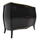 Ver imagem 3 de Cômoda Bombê Isabel Luiz Xv 2 Portas com Tampo de Pedra Laca Preto