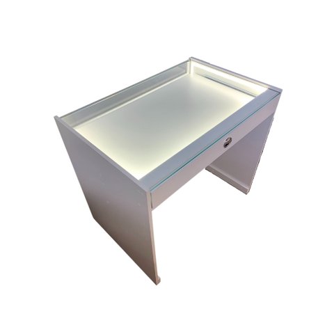 Mesa Expositora Vitrine Super LED Acessório Celular Semijoia Sexshop Maquiagem