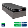 Cama + Box Baú Solteiro Cinza Colchão Resistente 18cm D33 Comfort Prime 78x188 - 4