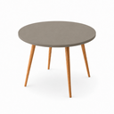 Ver imagem 5 de Mesa Jantar Sofia Redonda 80cm Mocca 18mm Pés de Madeira Natural Marin