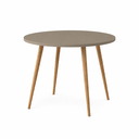 Ver imagem 4 de Mesa Jantar Sofia Redonda 80cm Mocca 18mm Pés de Madeira Natural Marin