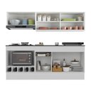 Ver imagem 5 de Armário de Cozinha Modulada Completa com Balcão e Rodapé 190cm Veneza Multimóveis MP2458 Branco