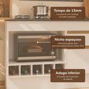Ver imagem 3 de Armário de Cozinha Modulada Completa com Balcão e Rodapé 190cm Veneza Multimóveis MP2458 Branco