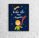Ver imagem 1 de Quadro Infantil Pequeno Príncipe Sonhe Alto 33x24cm:Madeira preta