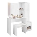 Ver imagem 1 de Penteadeira 1 Porta e 1 Gaveta com Banqueta Amoudi Móveis Branco