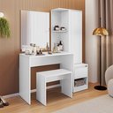 Ver imagem 2 de Penteadeira 1 Porta e 1 Gaveta com Banqueta Amoudi Móveis Branco