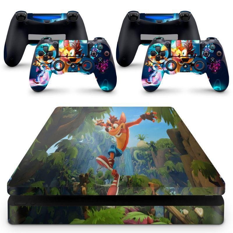 Skin Adesivo Protetor para Ps4 Slim Crash Bandicoot B2