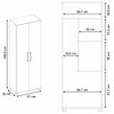 Ver imagem 6 de Armário Multiuso para Lavanderia Vitium Branco - MoveisAqui Notável