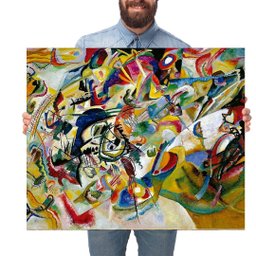 Quadro Decorativo Wassily Kandinsky Composição VII:Grande 77x64cm/Chassi com Borda Infinita - 1