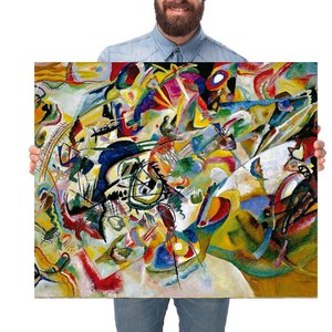 Quadro Decorativo Wassily Kandinsky Composição VII:Grande 77x64cm/Chassi com Borda Infinita